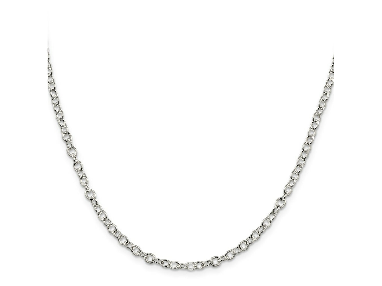 FJC Finejewelers 925 Sterling Silver Oval Cable Chain 24 Inches x 3.75 mm