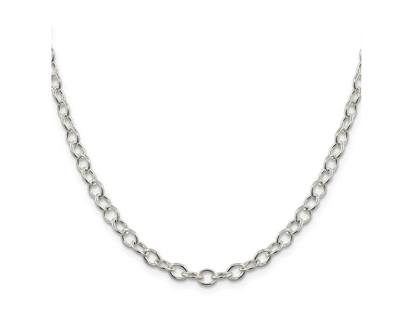 FJC Finejewelers 925 Sterling Silver Oval Cable Chain 24 Inches x 5.3 mm