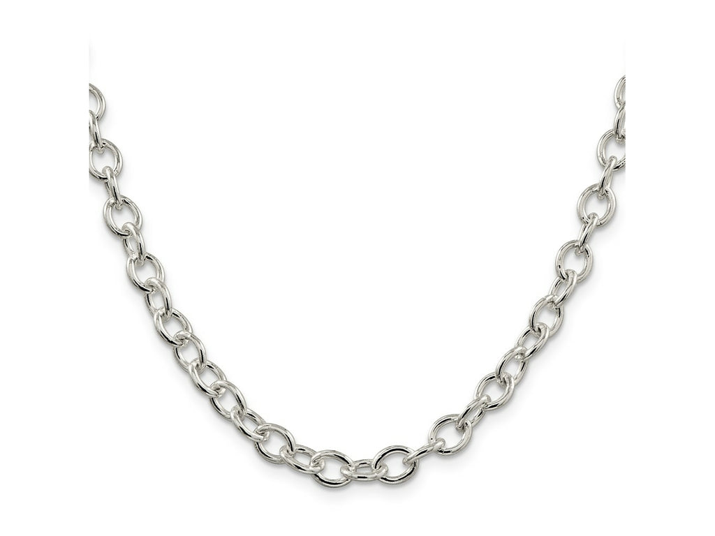 FJC Finejewelers 925 Sterling Silver Oval Cable Chain 24 Inches x 6.8 mm
