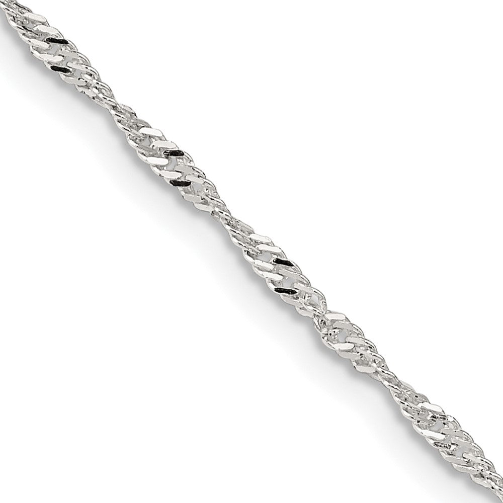 FJC Finejewelers 925 Sterling Silver 1.75mm Singapore Chain Anklet 9 Inches x 1 mm