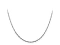 FJC Finejewelers 925 Sterling Silver Open Link Rhodium Plated Singapore Chain 16 Inches x 1.75 mm