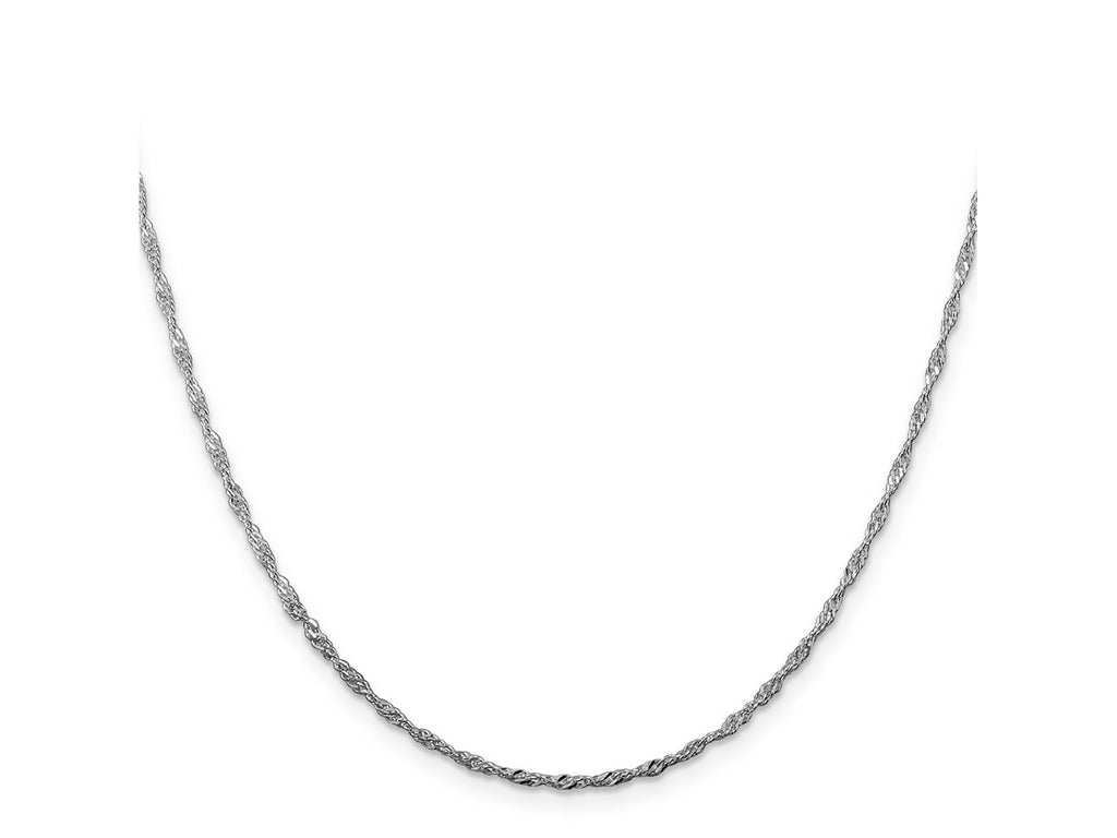FJC Finejewelers 925 Sterling Silver Open Link Rhodium Plated Singapore Chain 18 Inches x 1.75 mm