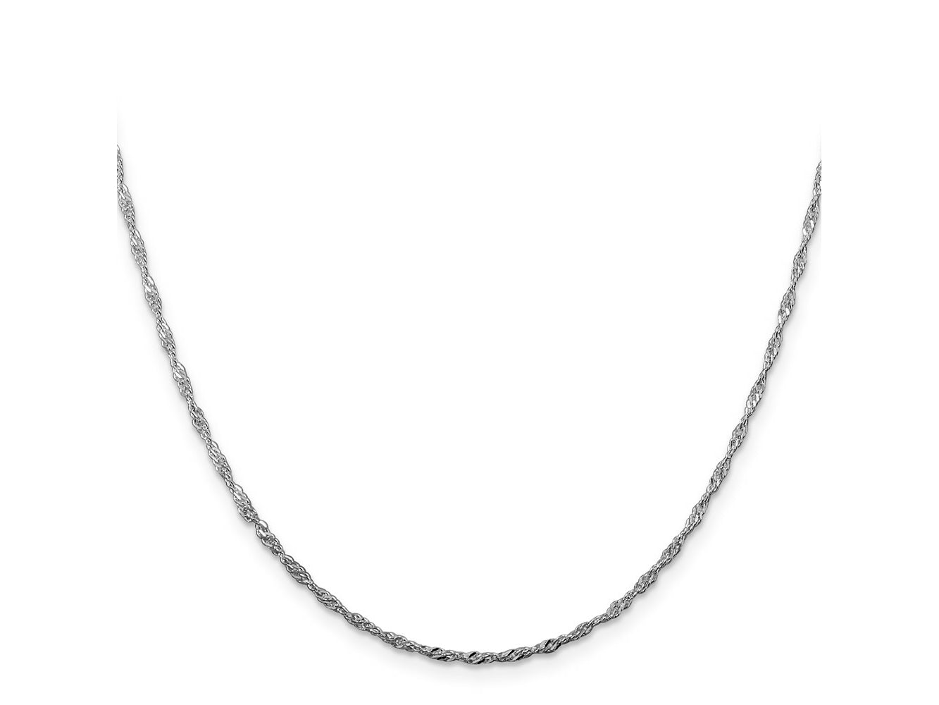 FJC Finejewelers 925 Sterling Silver Open Link Rhodium Plated Singapore Chain 22 Inches x 1.75 mm