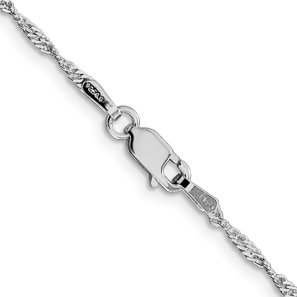 FJC Finejewelers 925 Sterling Silver Open Link Rhodium Plated Singapore Chain 24 Inches x 1.75 mm
