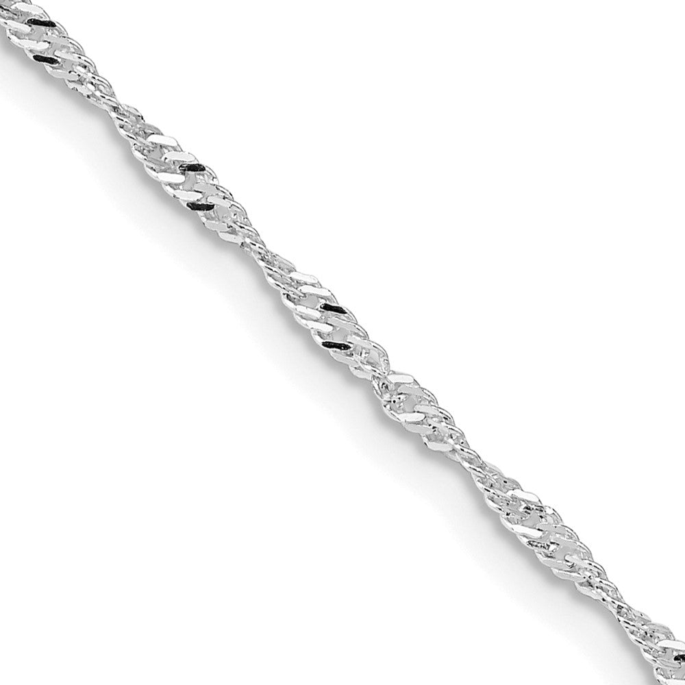 FJC Finejewelers 925 Sterling Silver Open Link Rhodium Plated Singapore Chain 24 Inches x 1.75 mm