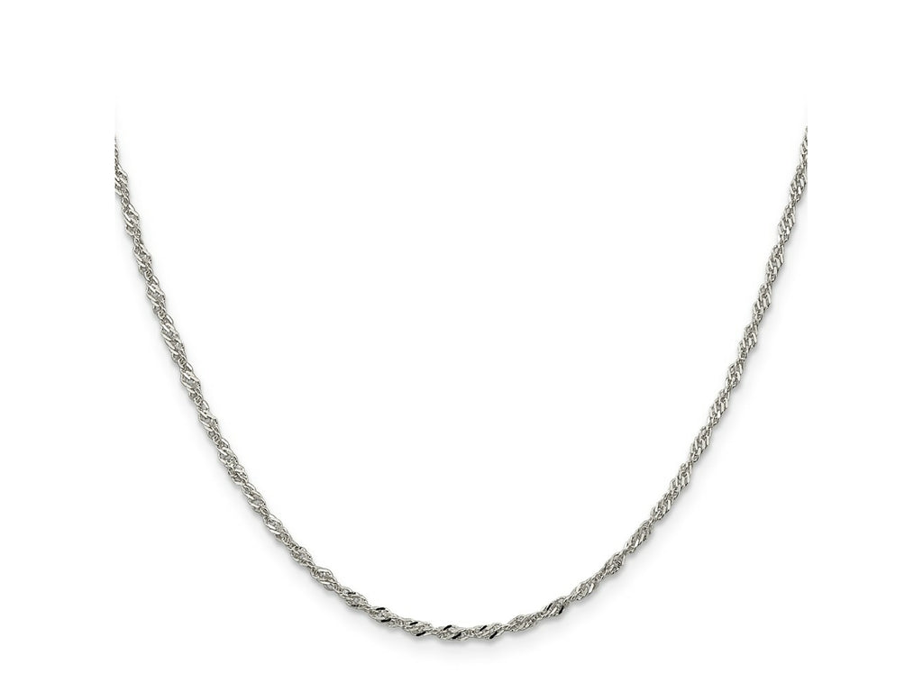 FJC Finejewelers 925 Sterling Silver Singapore Chain 22 Inches x 2 mm