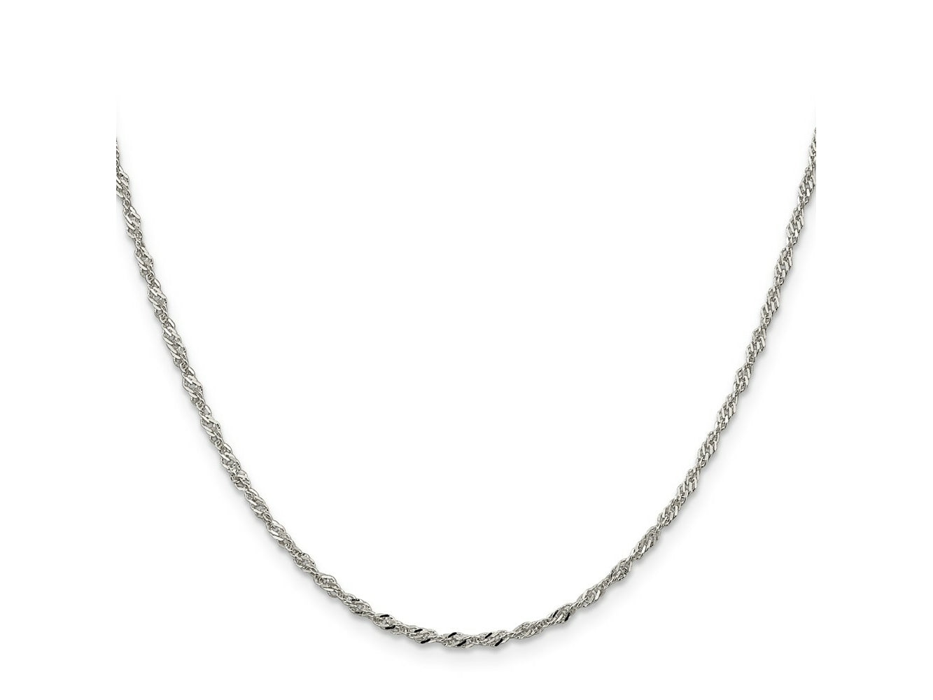 FJC Finejewelers 925 Sterling Silver Singapore Chain 22 Inches x 2 mm