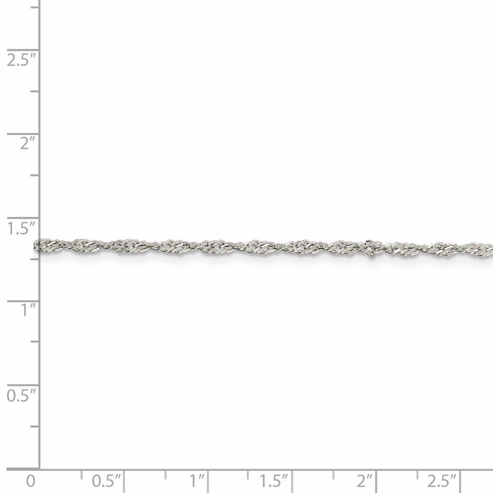 FJC Finejewelers 925 Sterling Silver Singapore Chain 24 Inches x 2 mm