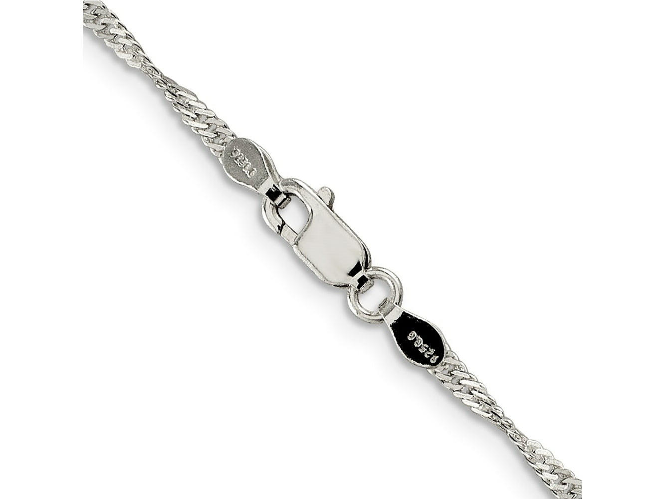 FJC Finejewelers 925 Sterling Silver Singapore Chain Anklet 9 Inches x 2 mm