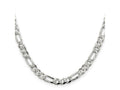 FJC Finejewelers 925 Sterling Silver Pavé Flat Figaro Chain 20 Inches x 5.5 mm