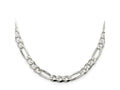 FJC Finejewelers 925 Sterling Silver Pavé Flat Figaro Chain 20 Inches x 7 mm