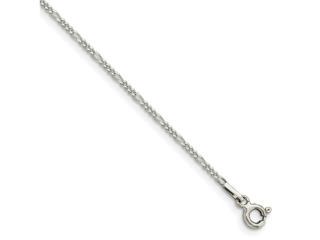 FJC Finejewelers 925 Sterling Silver Figaro Bracelet Chain 8 Inches x 1.4 mm