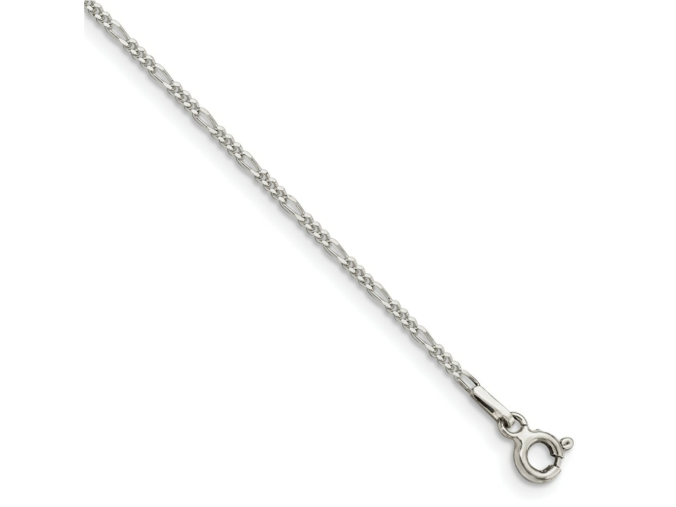 FJC Finejewelers 925 Sterling Silver Figaro Bracelet Chain 8 Inches x 1.4 mm