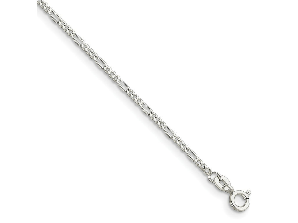 FJC Finejewelers 925 Sterling Silver Figaro Bracelet Chain 7 Inches x 1.75 mm