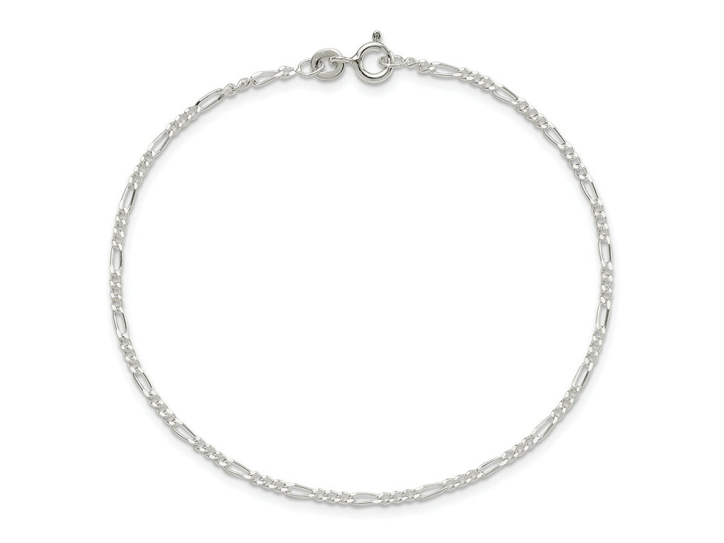 FJC Finejewelers 925 Sterling Silver Figaro Bracelet Chain 8 Inches x 1.75 mm