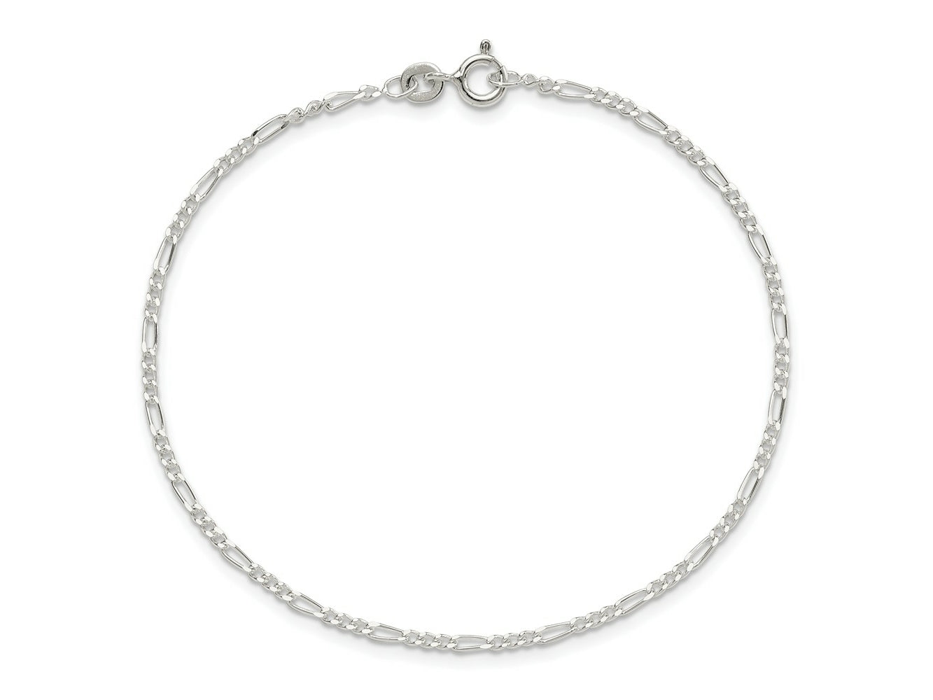 FJC Finejewelers 925 Sterling Silver Figaro Bracelet Chain 8 Inches x 1.75 mm