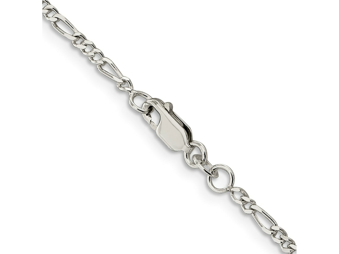FJC Finejewelers 925 Sterling Silver Figaro Bracelet Chain 6 Inches x 2.25 mm