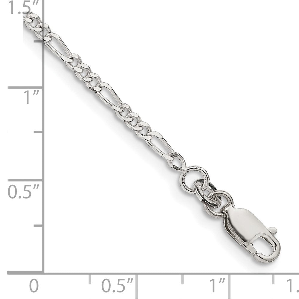 FJC Finejewelers 925 Sterling Silver Figaro Bracelet Chain 8 Inches x 2.25 mm