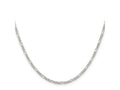 FJC Finejewelers 925 Sterling Silver Rhodium Plated Figaro Chain 28 Inches x 2.25 mm
