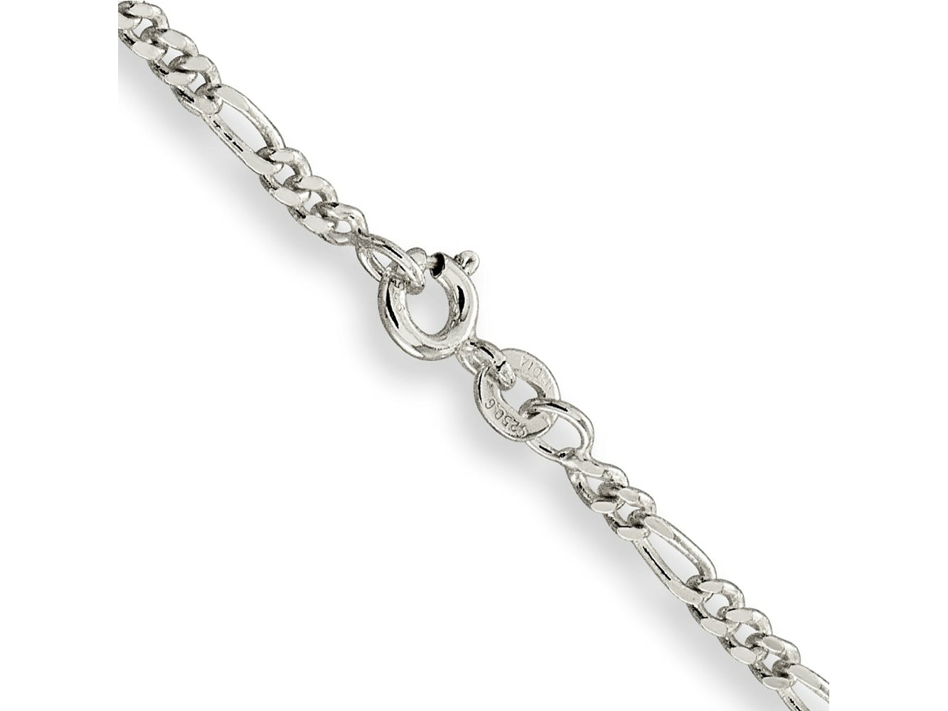 FJC Finejewelers 925 Sterling Silver Figaro Bracelet Chain 6 Inches x 2.5 mm
