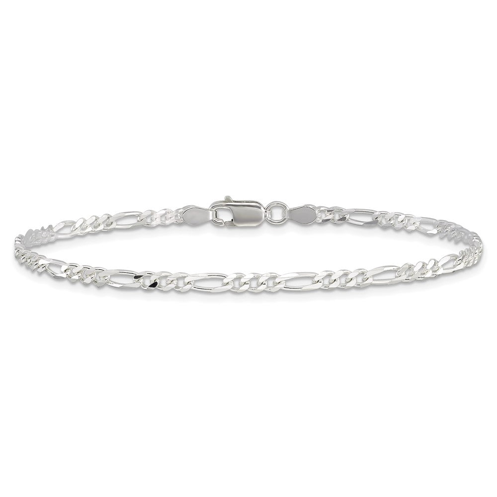 FJC Finejewelers 925 Sterling Silver Figaro Bracelet Chain 8 Inches x 2.85 mm