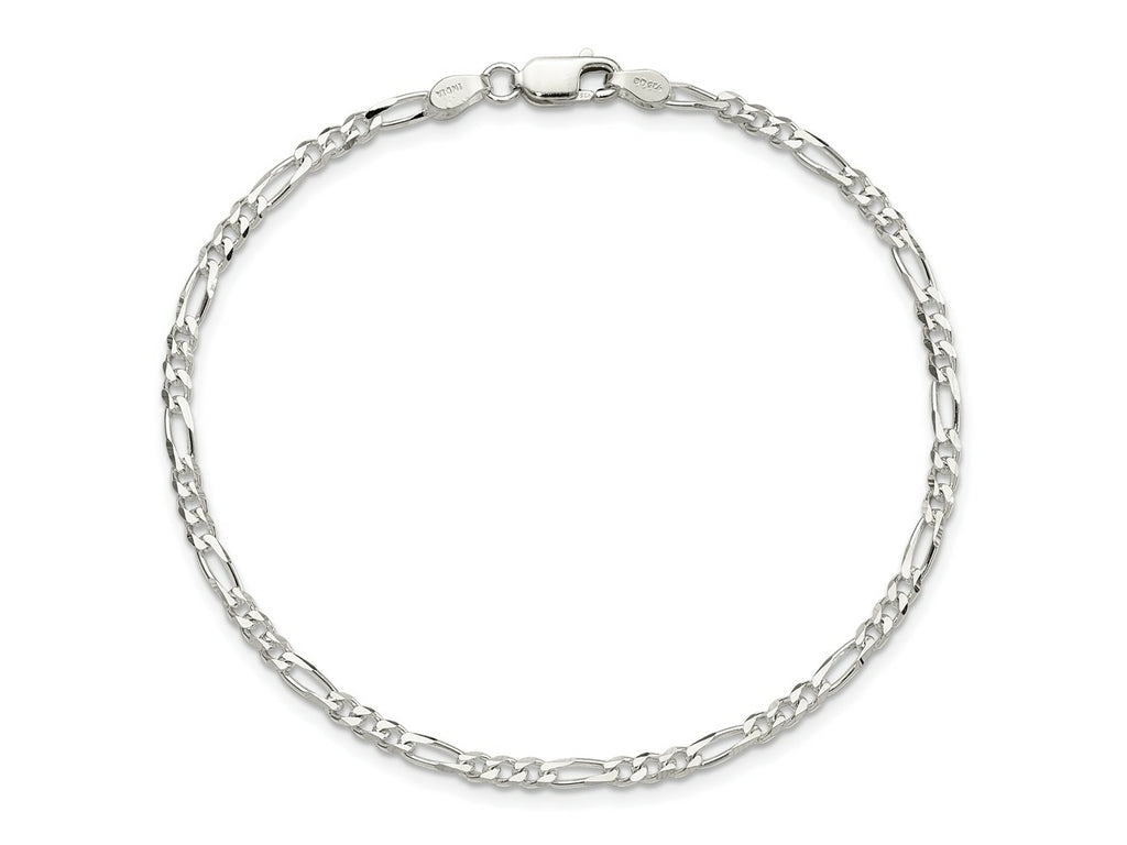 FJC Finejewelers 925 Sterling Silver Figaro Bracelet Chain 8 Inches x 2.85 mm