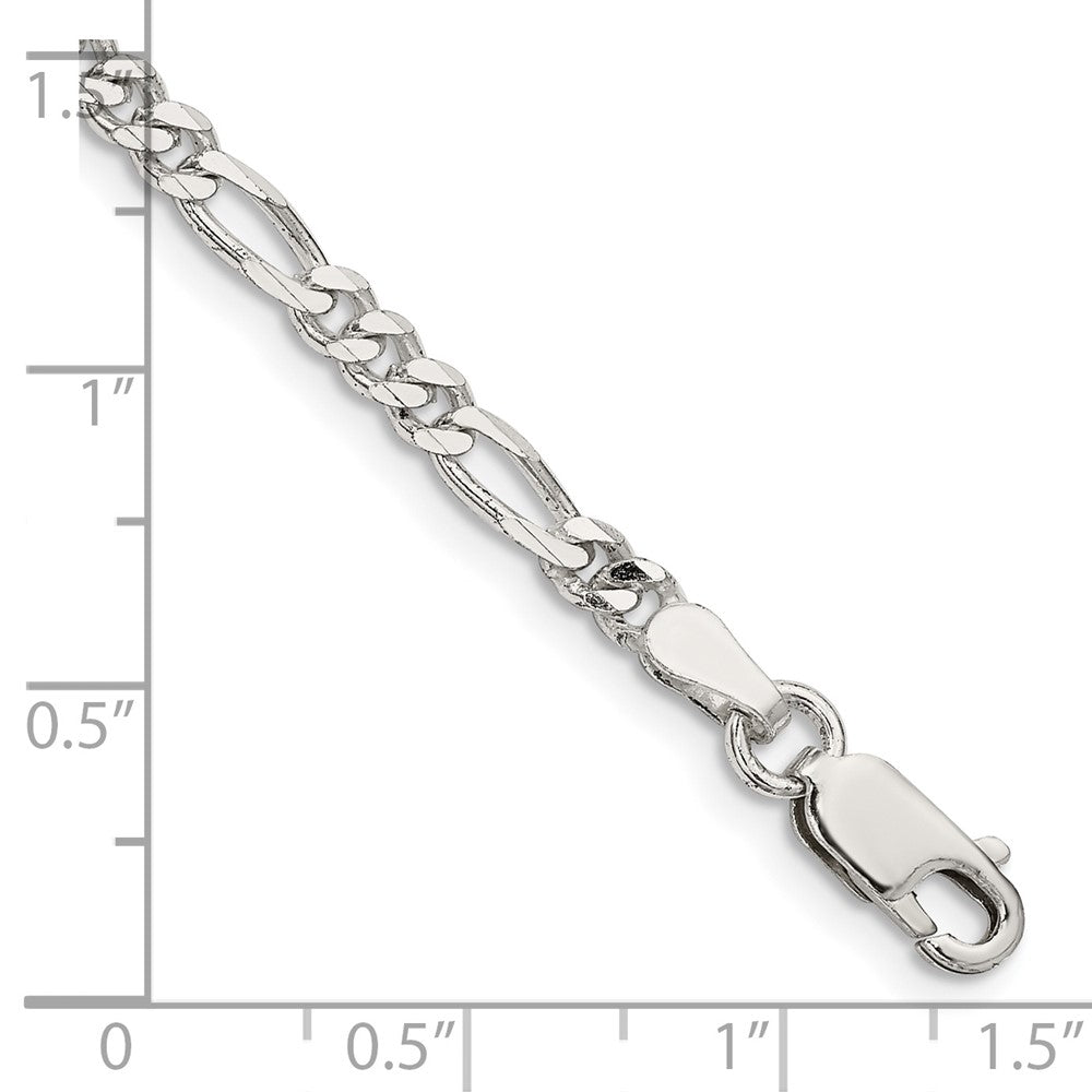 FJC Finejewelers 925 Sterling Silver Figaro Bracelet Chain 8 Inches x 3.5 mm
