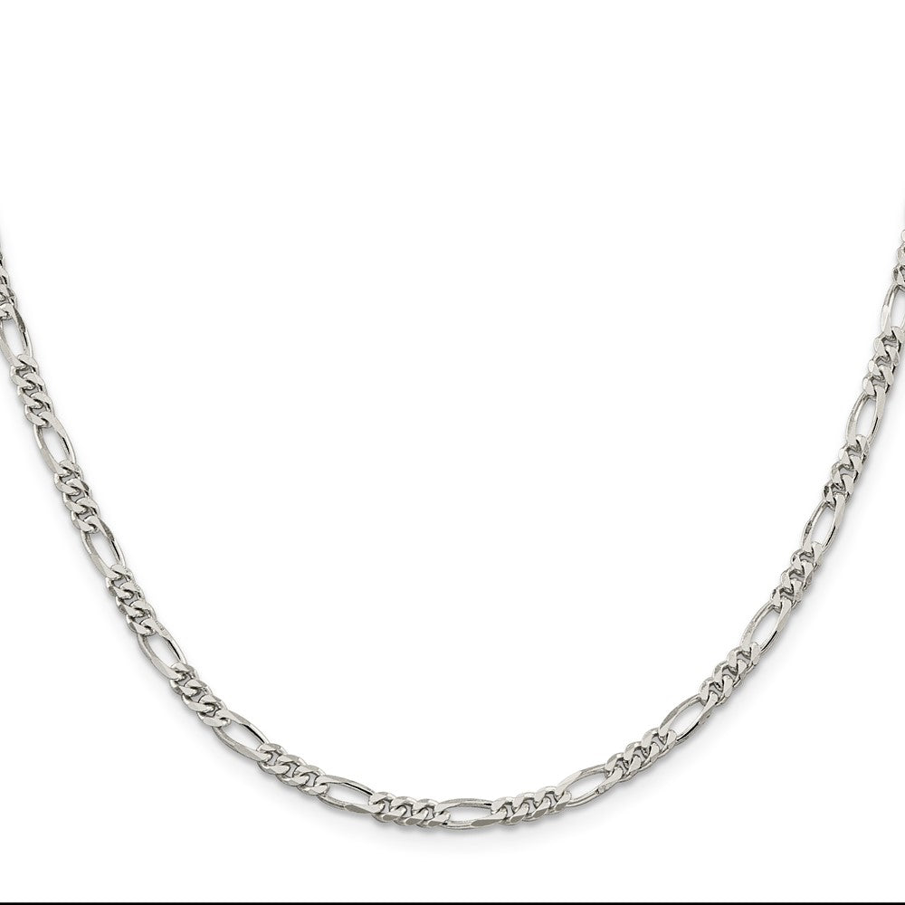 FJC Finejewelers 925 Sterling Silver Rhodium Plated 3.5mm Figaro Chain 9 Inches x 3 mm