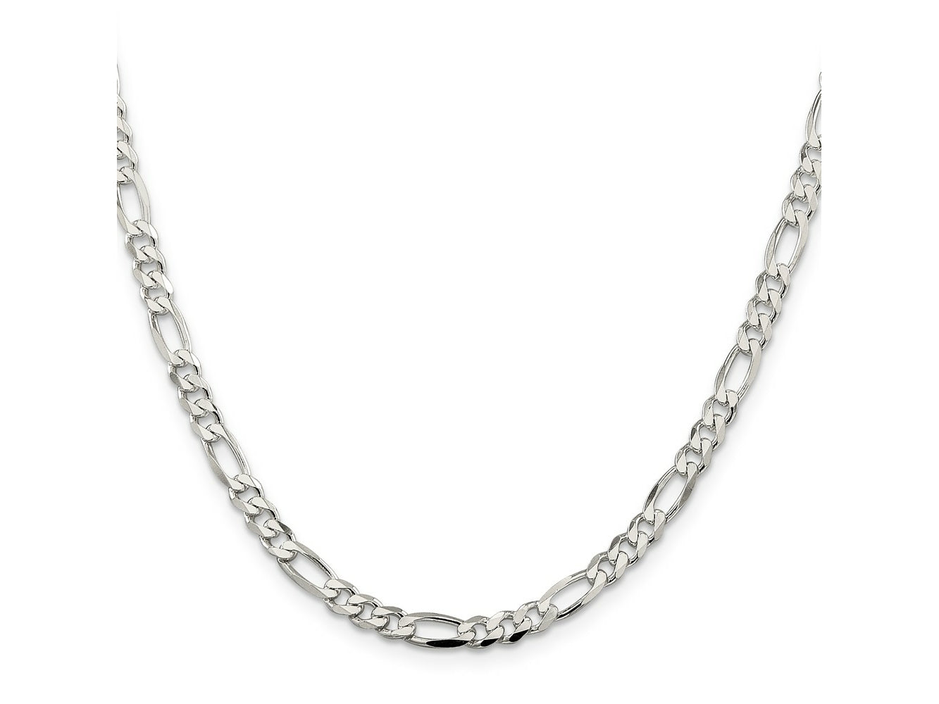 FJC Finejewelers 925 Sterling Silver Figaro Chain 24 Inches x 4.5 mm