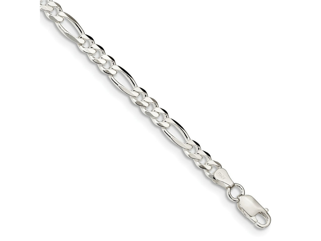 FJC Finejewelers 925 Sterling Silver Figaro Bracelet Chain 7 Inches x 4.5 mm