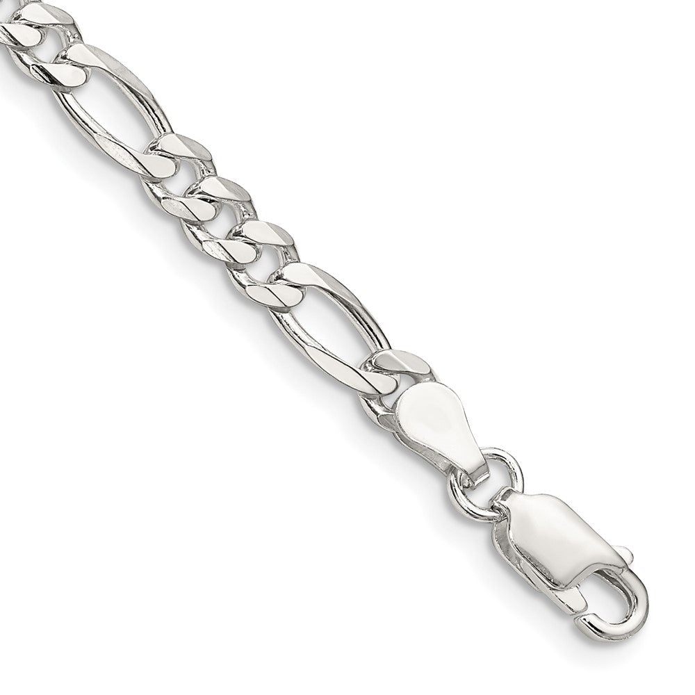 FJC Finejewelers 925 Sterling Silver Figaro Bracelet Chain 8 Inches x 4.5 mm