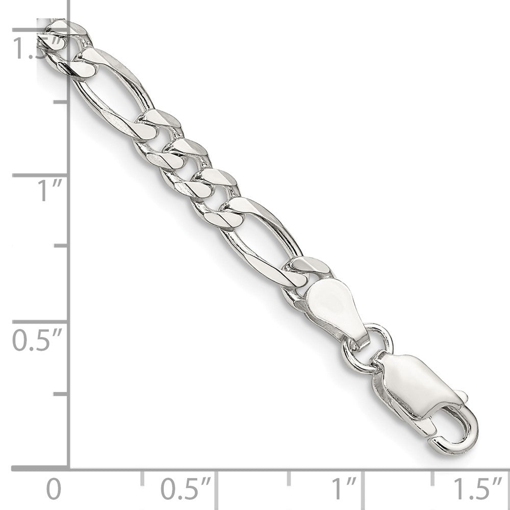 FJC Finejewelers 925 Sterling Silver Figaro Bracelet Chain 8 Inches x 4.5 mm