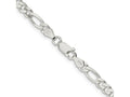 FJC Finejewelers 925 Sterling Silver Figaro Bracelet Chain 9 Inches x 4.5 mm