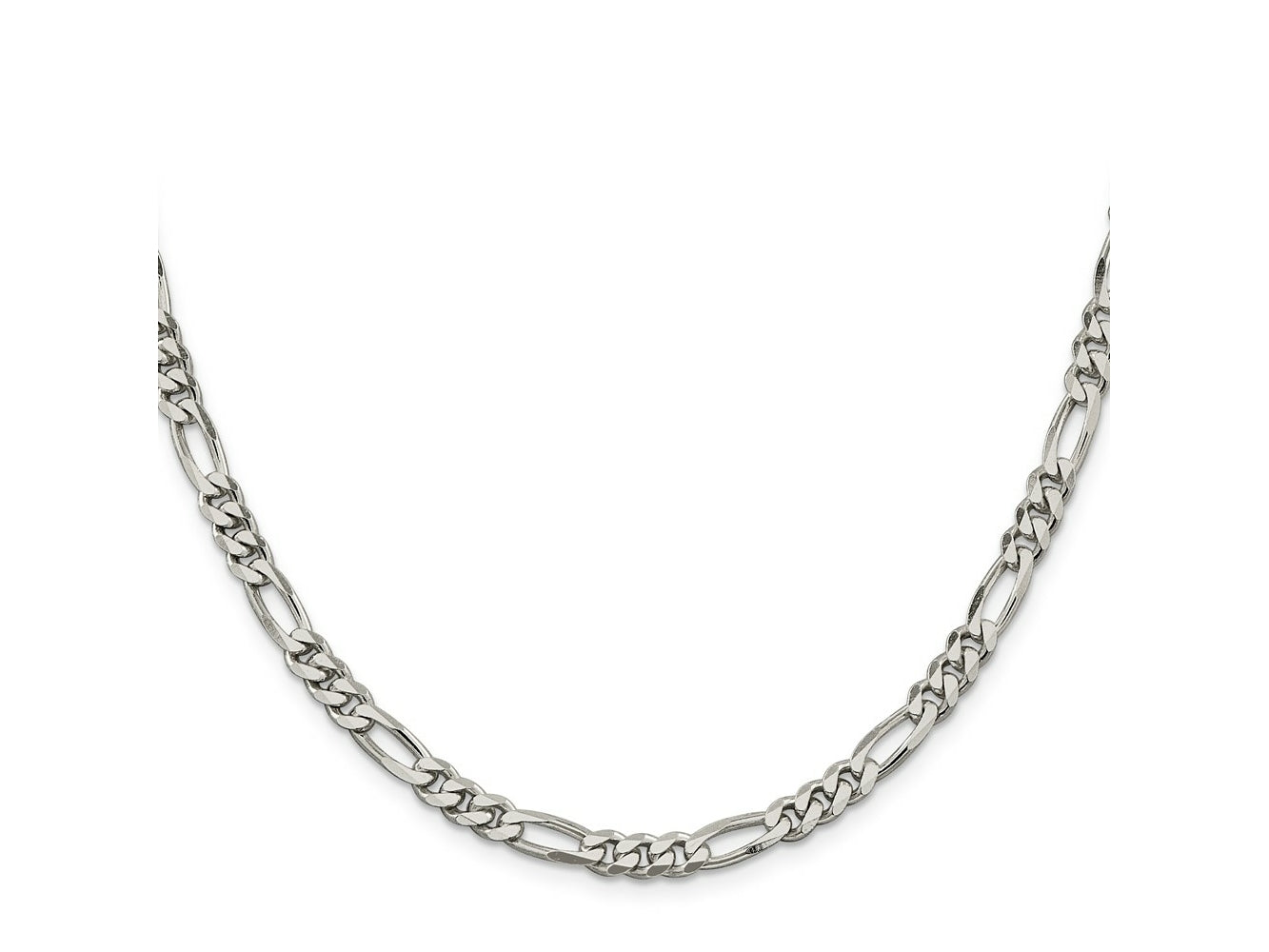 FJC Finejewelers 925 Sterling Silver Figaro Chain 24 Inches x 5.5 mm