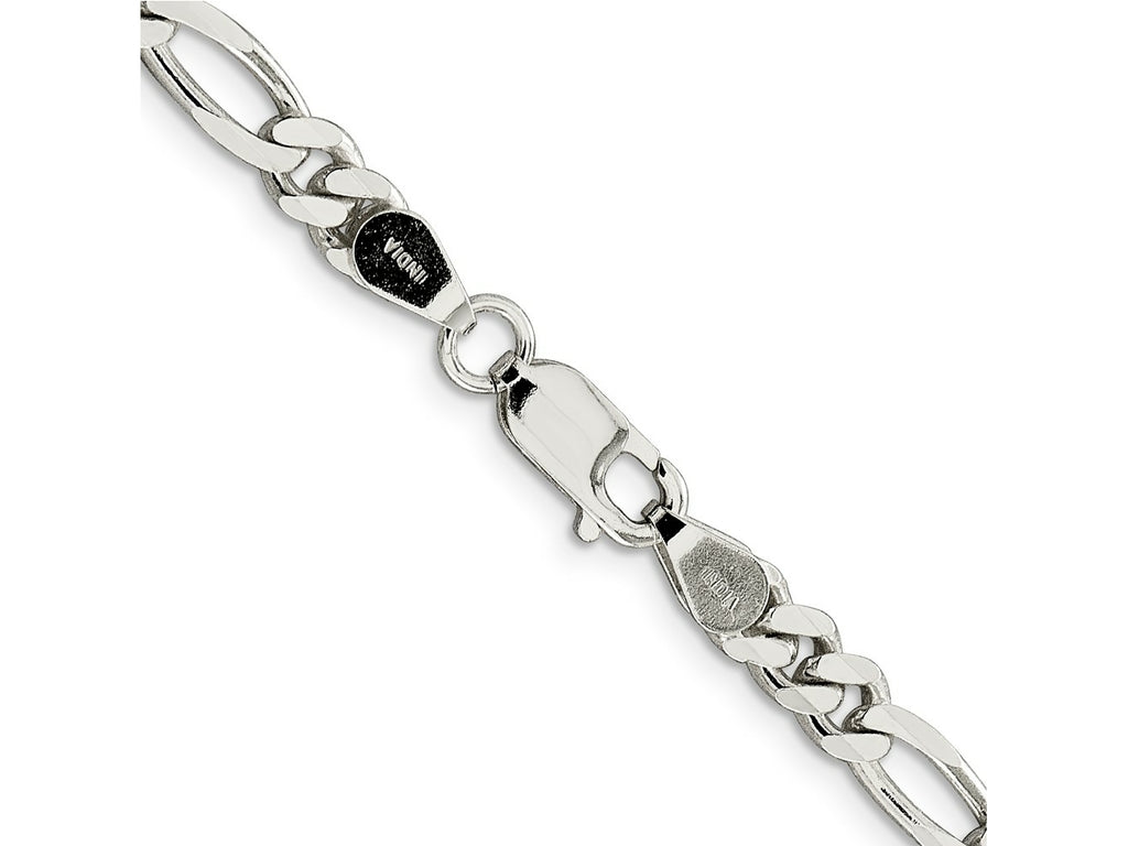 FJC Finejewelers 925 Sterling Silver Figaro Bracelet Chain 9 Inches x 5.5 mm