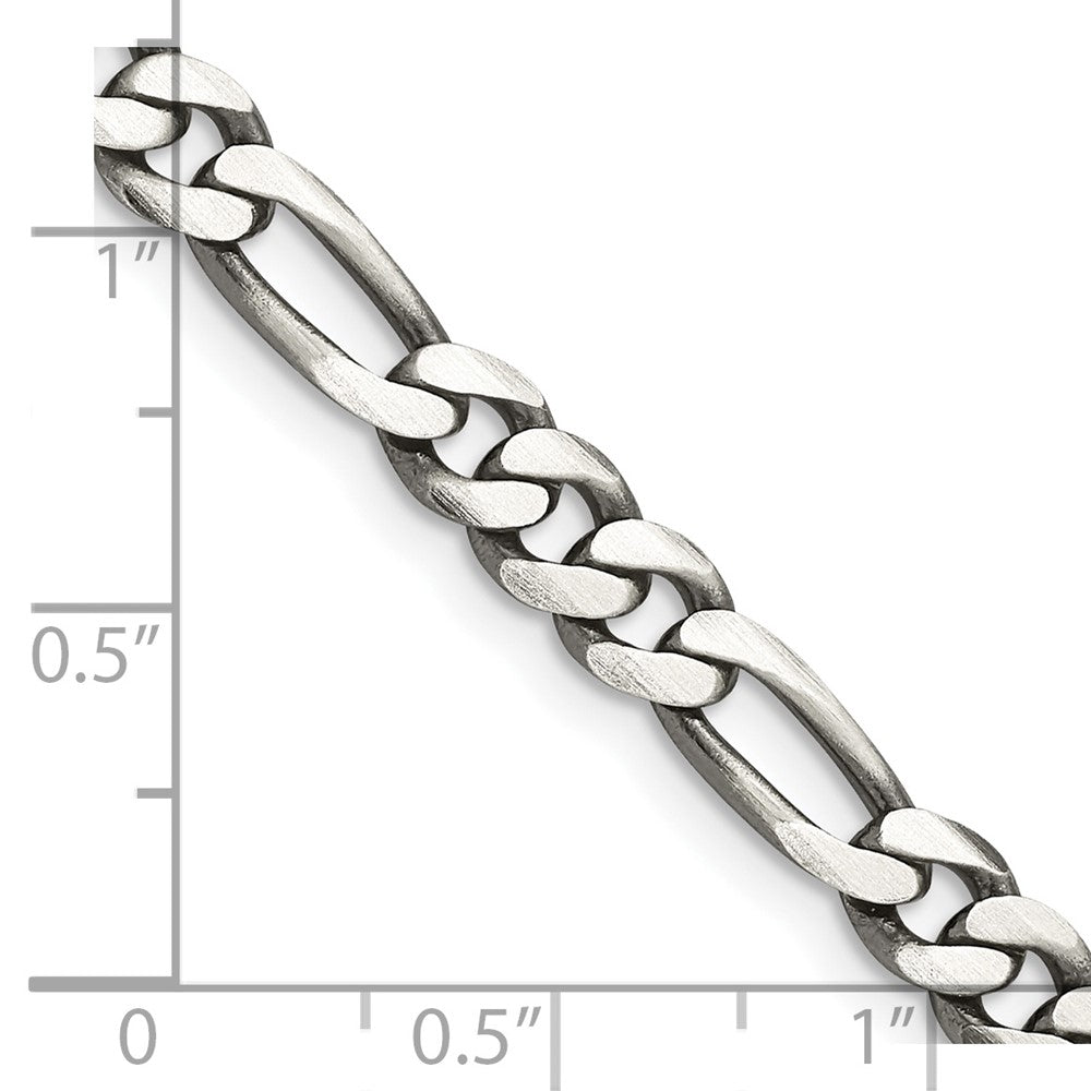 FJC Finejewelers 925 Sterling Silver Antiqued Figaro Chain 20 Inches x 5.5 mm