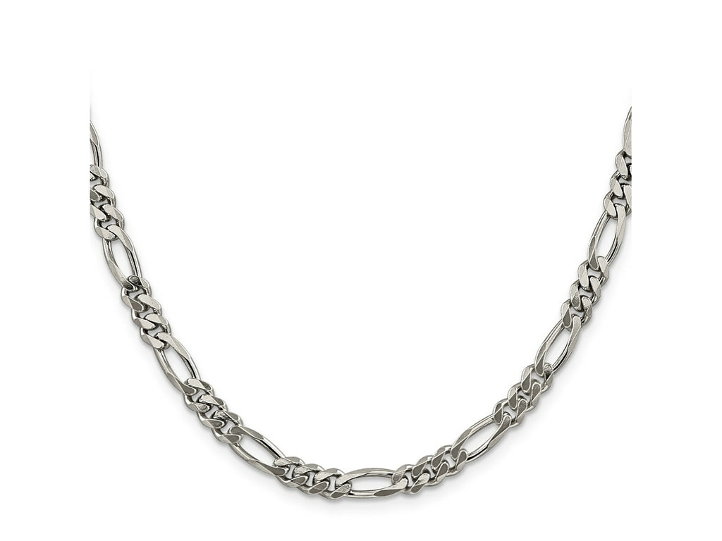 FJC Finejewelers 925 Sterling Silver Rhodium Plated 20 Inch x 5.25mm Figaro Chain