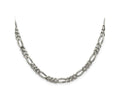 FJC Finejewelers 925 Sterling Silver Rhodium Plated 24 inch x  5.25mm Figaro Chain