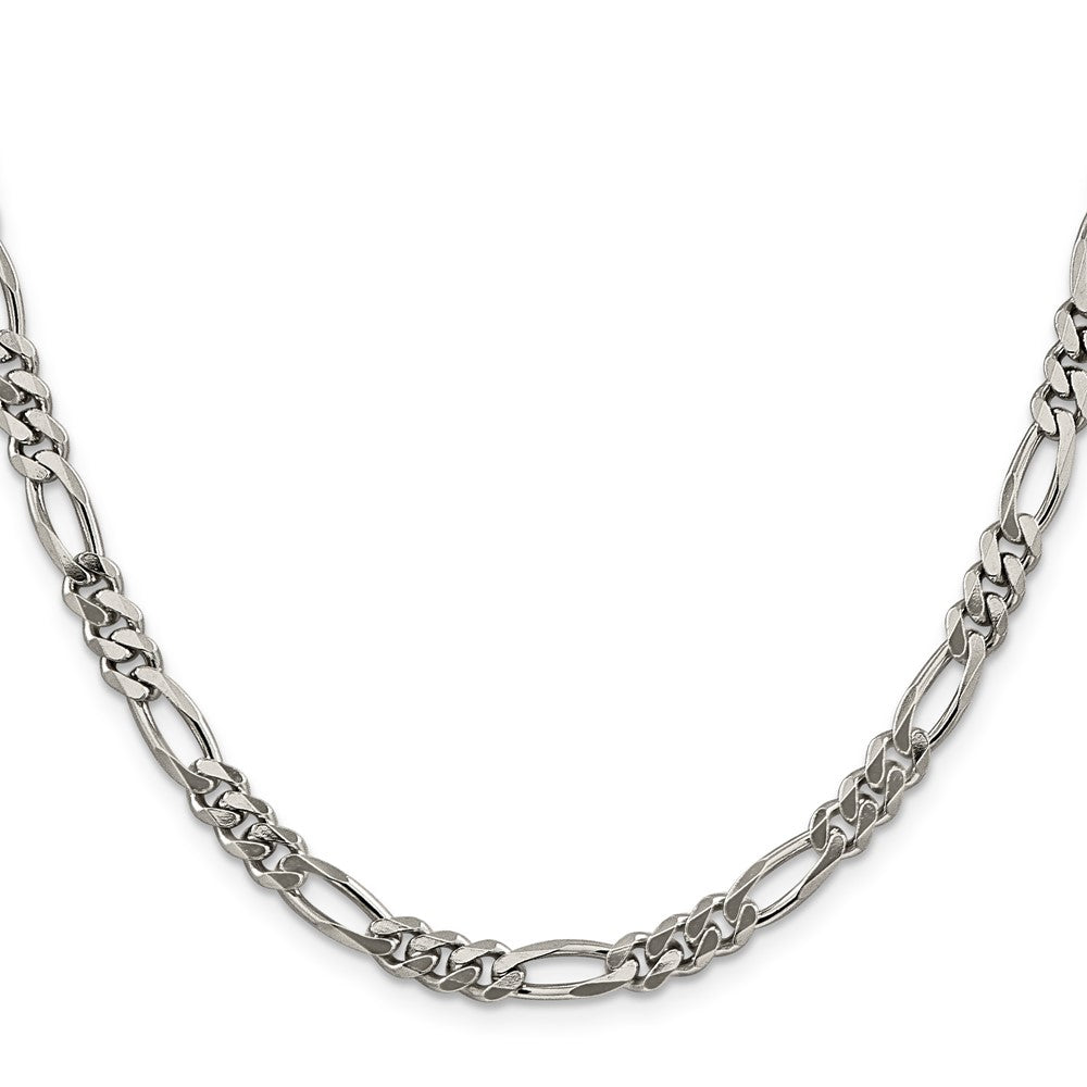 FJC Finejewelers 925 Sterling Silver Rhodium Plated Figaro Bracelet Chain 7 Inches x 5.25 mm