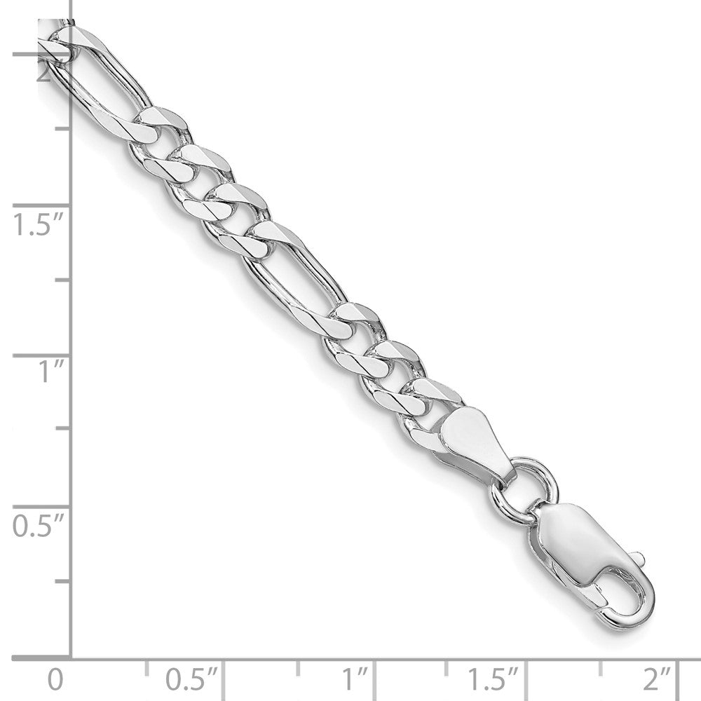 FJC Finejewelers 925 Sterling Silver Rhodium Plated 5.25mm Figaro Bracelet Chain