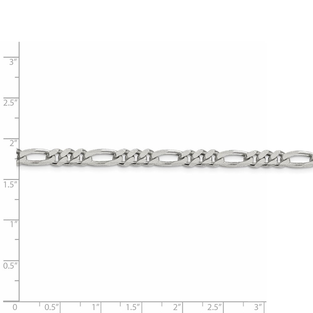 FJC Finejewelers 925 Sterling Silver Rhodium Plated 24 inch x 5.25mm Figaro Chain
