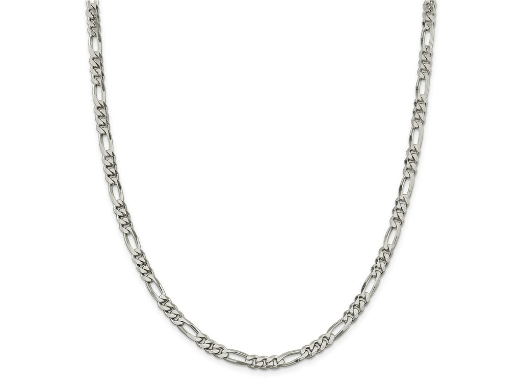 FJC Finejewelers 925 Sterling Silver Rhodium Plated 8 inch x 5.25mm Figaro Bracelet Chain