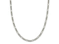 FJC Finejewelers 925 Sterling Silver Rhodium Plated 8 inch x 5.25mm Figaro Bracelet Chain