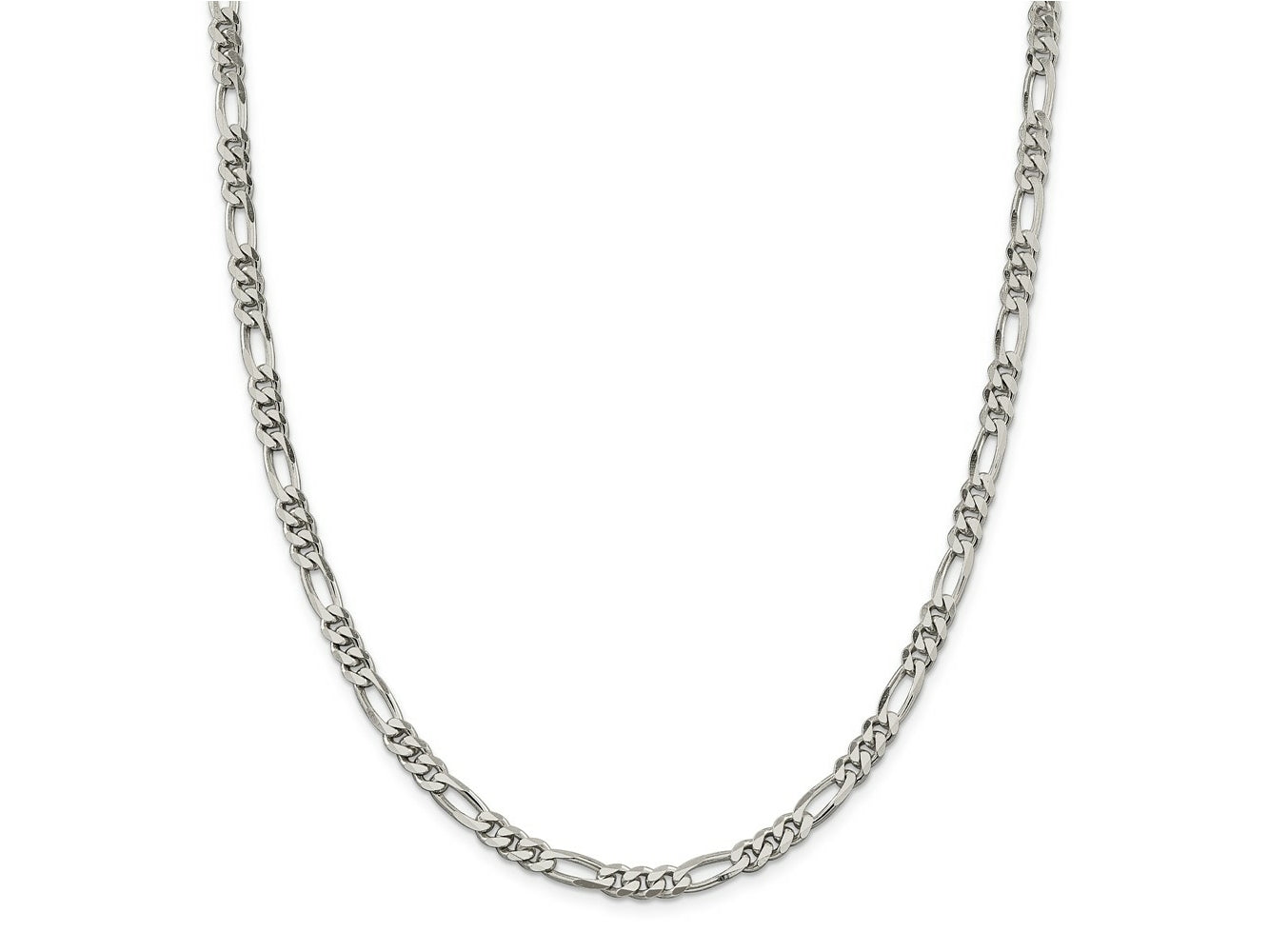 FJC Finejewelers 925 Sterling Silver Rhodium Plated 8 inch x 5.25mm Figaro Bracelet Chain