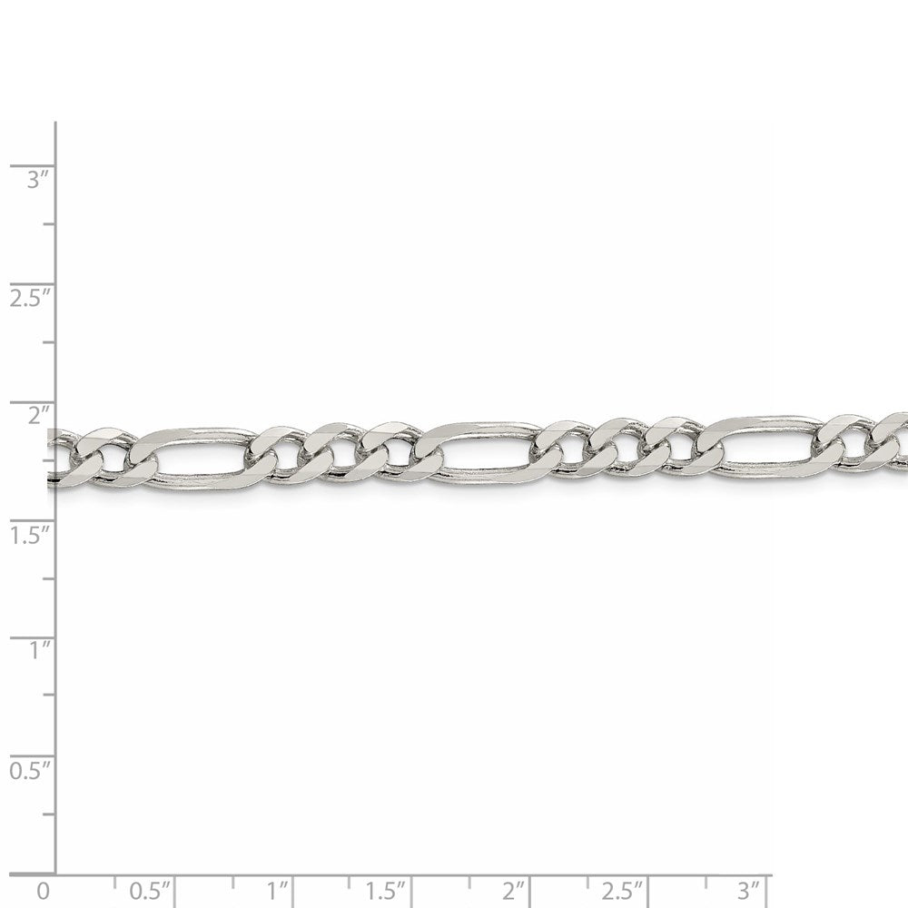 FJC Finejewelers 925 Sterling Silver Figaro Chain 22 Inches x 6.75 mm