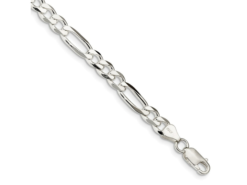 FJC Finejewelers 925 Sterling Silver Figaro Chain Bracelet 7 Inches x 6.75 mm