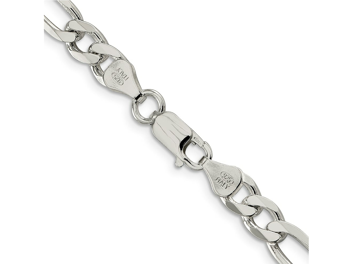FJC Finejewelers 925 Sterling Silver Figaro Chain Bracelet 9 Inches x 6.75 mm