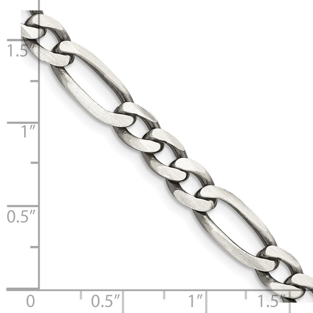FJC Finejewelers 925 Sterling Silver Antiqued Figaro Chain 20 Inches x 6.5 mm
