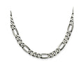 FJC Finejewelers 925 Sterling Silver Antiqued Figaro Chain 22 Inches x 6.5 mm