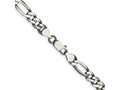 FJC Finejewelers 925 Sterling Silver Antiqued Figaro Chain Bracelet 9 Inches x 6.5 mm